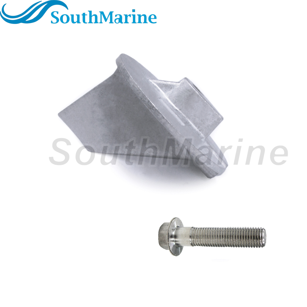 Outboard Engine 6E5-45371-01 18-6097 Aluminum Alloy Tab Trim Anode for Yamaha Boat Motor 115HP-225HP 2/4-stroke