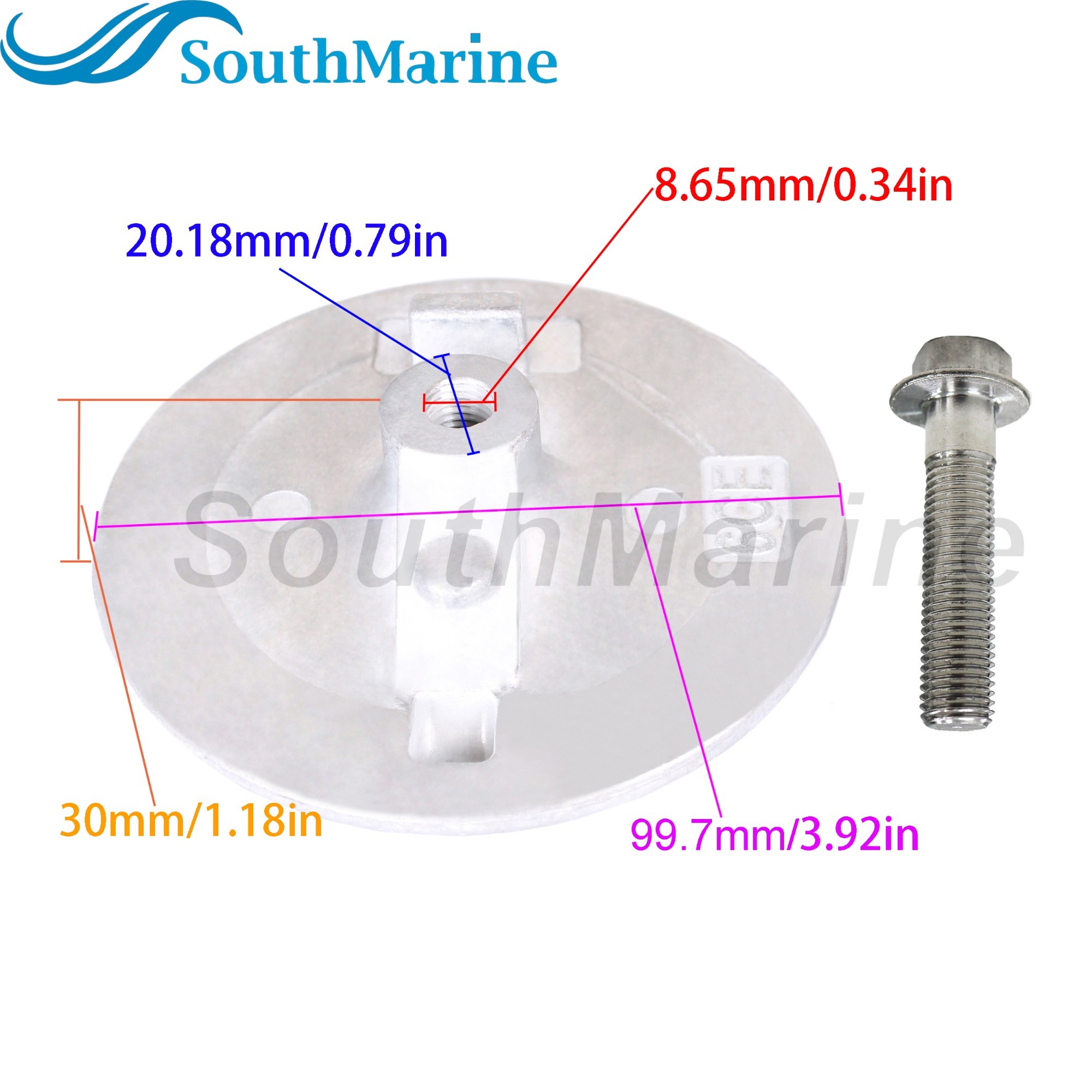 Boat Engine 6CE-45373-00 Flat Trim Tab Anode for Yamaha F70-F100 F200 F225 F250/B 200HP 225HP 250HP 275HP 300HP