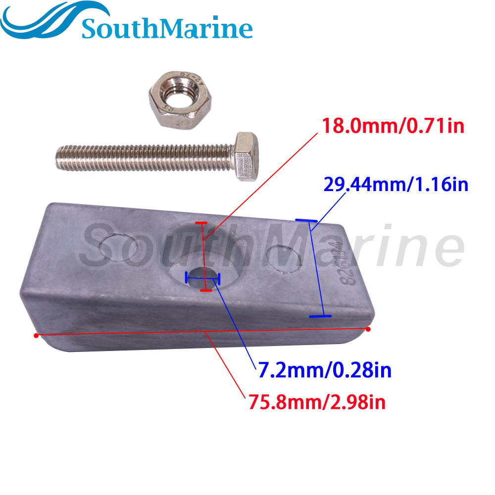 Boat Motor 826134 826134Q 826134T 8M0059344 Aluminum Anode for Mercury Marine Outboard Engine 30HP-300HP,for Sierra Marine 18-6068