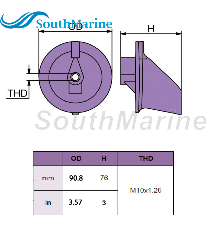 Outboard Engine 6E5-45371-01 18-6097 Aluminum Alloy Tab Trim Anode for Yamaha Boat Motor 115HP-225HP 2/4-stroke
