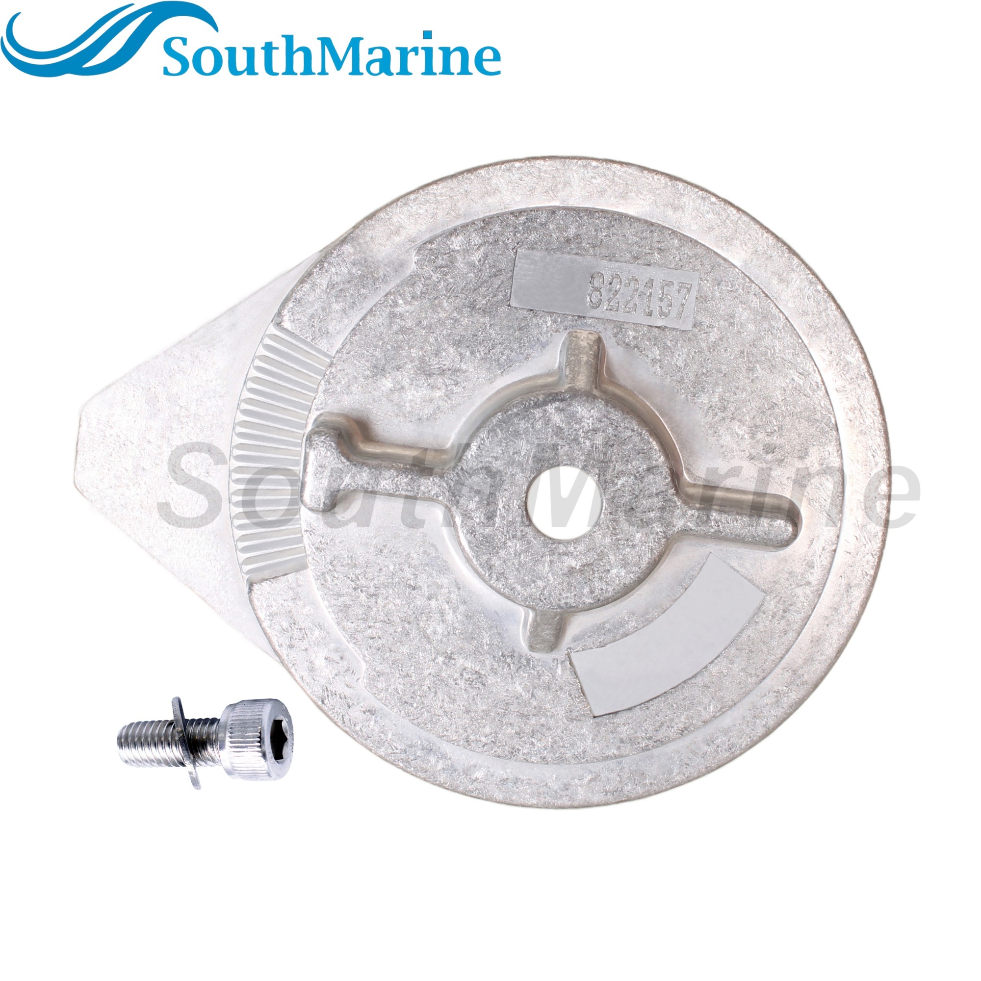 Outboard Engine 822157T2 Trim Tab Anode for Mercury Mariner Force 25HP 30HP 35HP 40HP 45HP 50HP 2/4 Stroke R.P 3.5", Zinc Alloy
