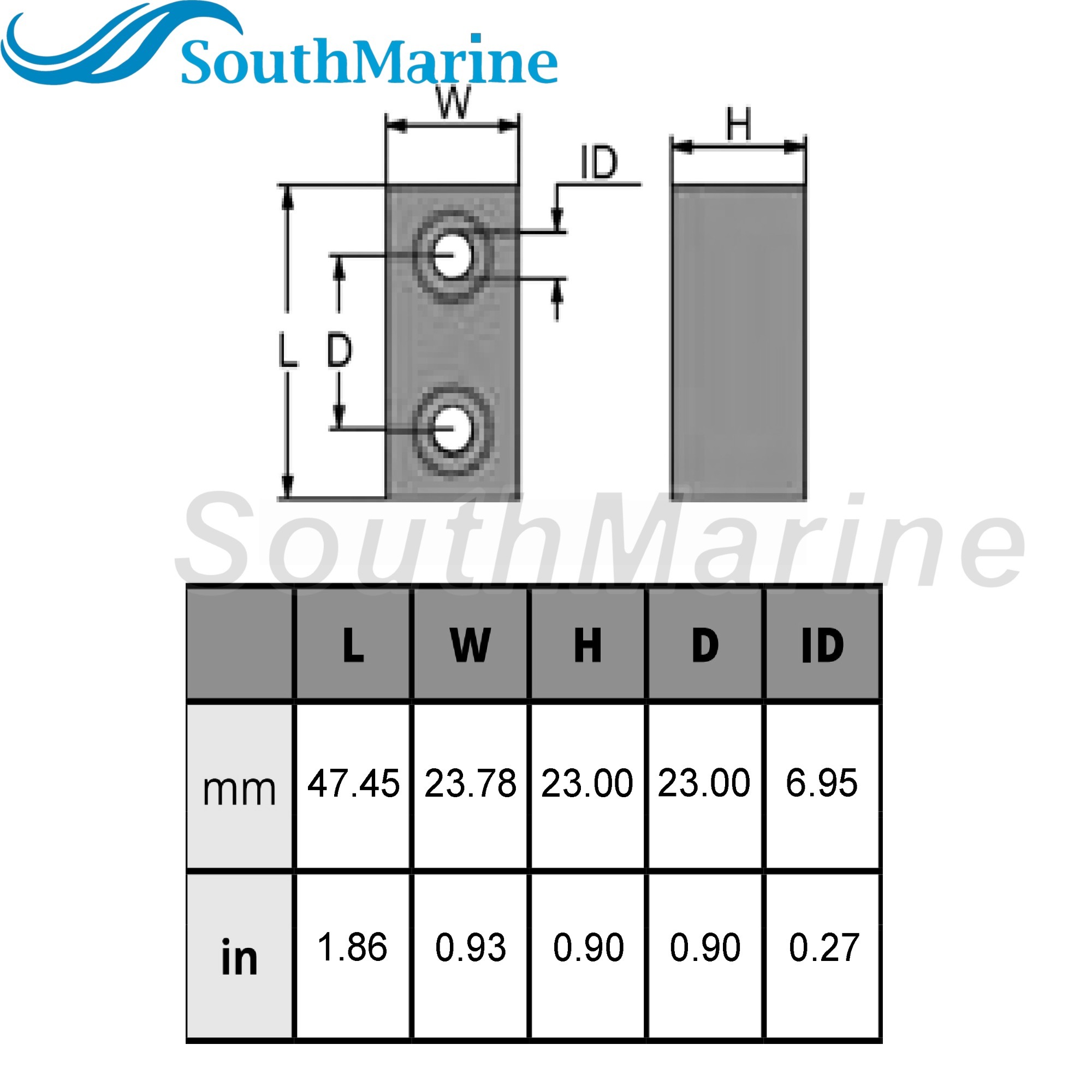 Outboard Motor 6E5-45251-00 Bracket Anode for Yamaha Boat Engine 115HP 150HP 175HP 200HP 225HP 220HP