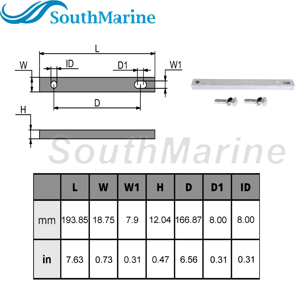 Boat Engine 97-8252711 Power Gasket Rack Bracket Bar Anode for Mercury Mariner Quicksilver 25HP 30HP 40HP 50HP