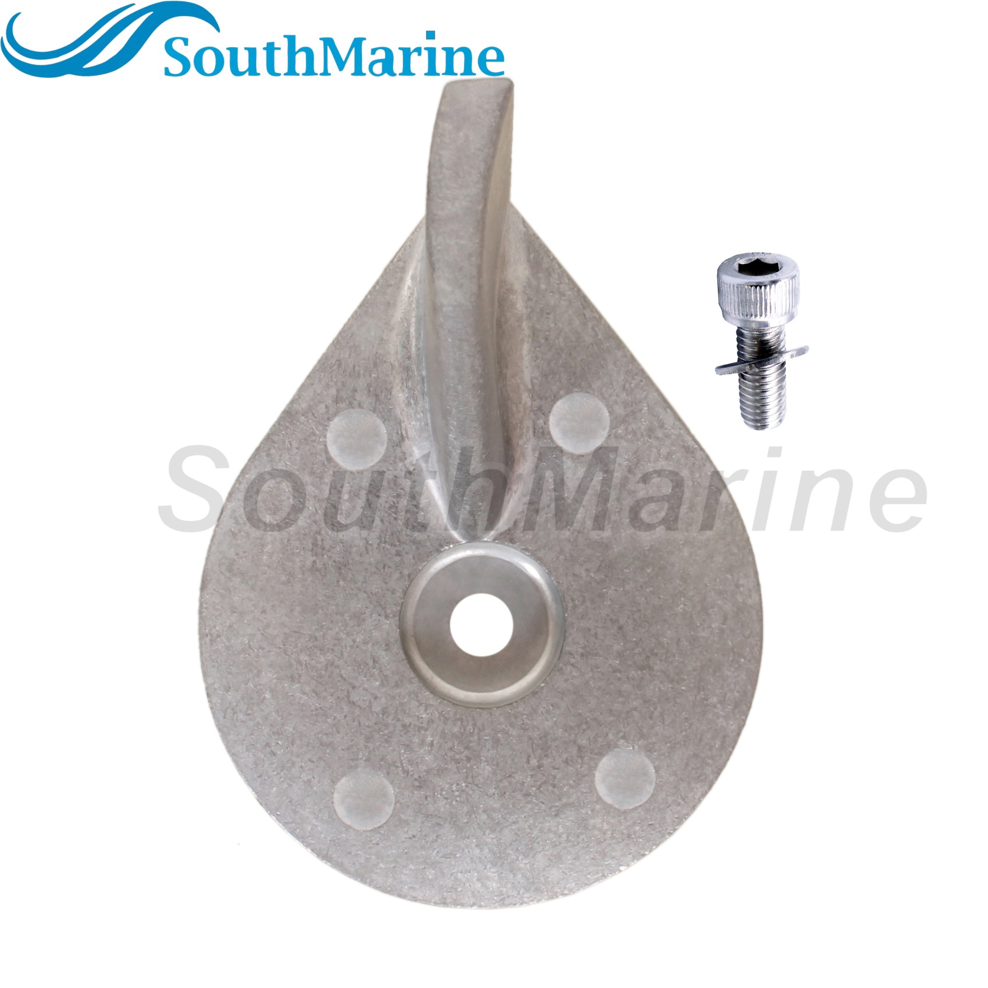 Outboard Engine 822157T2 Trim Tab Anode for Mercury Mariner Force 25HP 30HP 35HP 40HP 45HP 50HP 2/4 Stroke R.P 3.5", Zinc Alloy