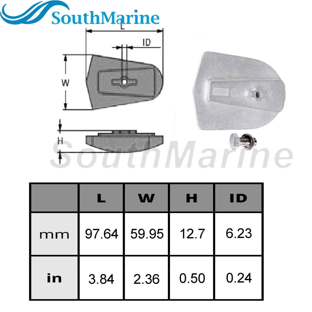 Boat Engine 6G1-45251-03 6N0-WG525-00 Lower Unit Gearbox Drive Anode for Yamaha Outboard Motor 6C/6D/8C 6HP 8HP