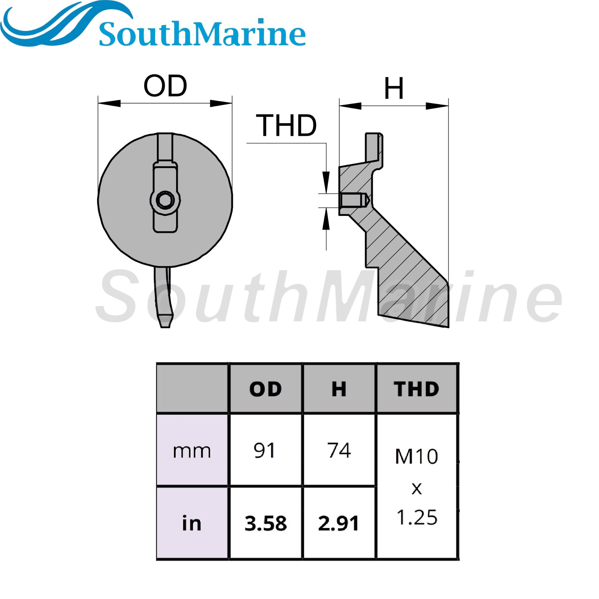 Boat Motor 67F-45371-00 688-45371-00 688-45371-01 Tab Trim Anode for Yamaha Outboard Engine 60HP 65HP 70HP 75HP 80HP 85HP 90HP, fits Sierra 18-6091