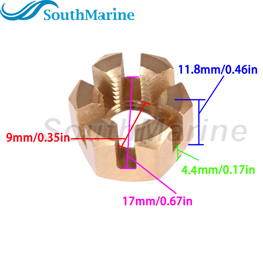 Boat Engine 369-64121-0 369641210M Propeller Prop Nut for Tohatsu for Nissan 4HP-9.8HP / 11-16147 for Mercury Mercruiser