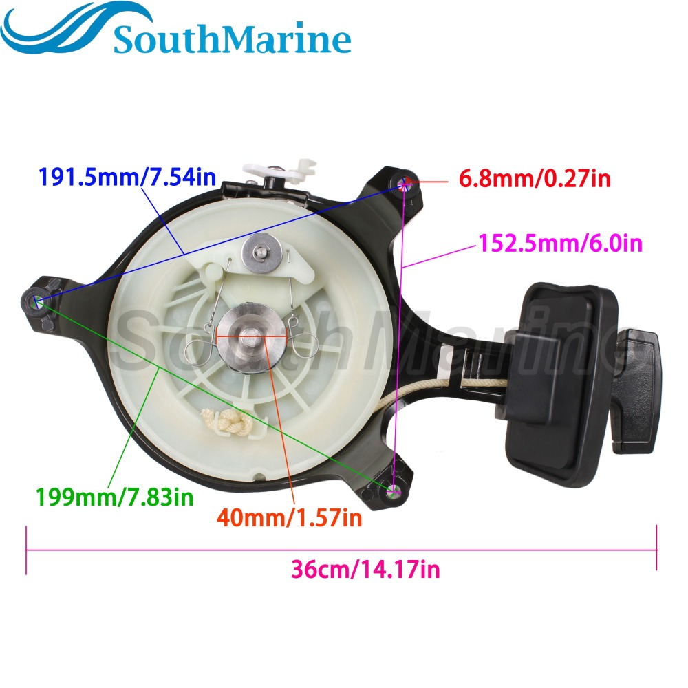 Boat Engine 350-05000-3/2/0 350050003M 350050002M 350050000M Recoil Starter Assy for Tohatsu for Nissan 9.9HP 15HP 18HP