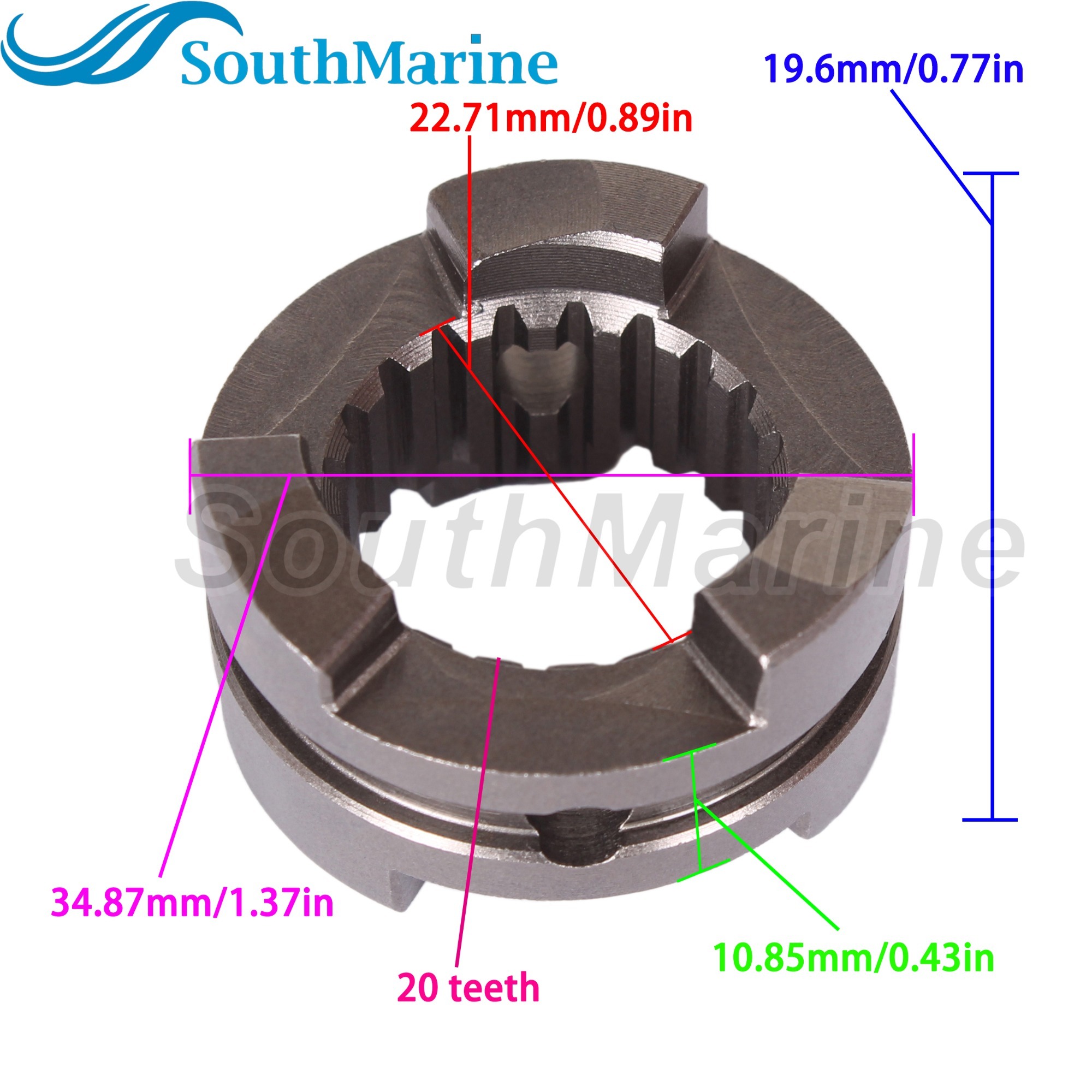 682-45631-00 Clutch Dog for Yamaha Outboard Engine 4-Stroke F15 Boat Motor