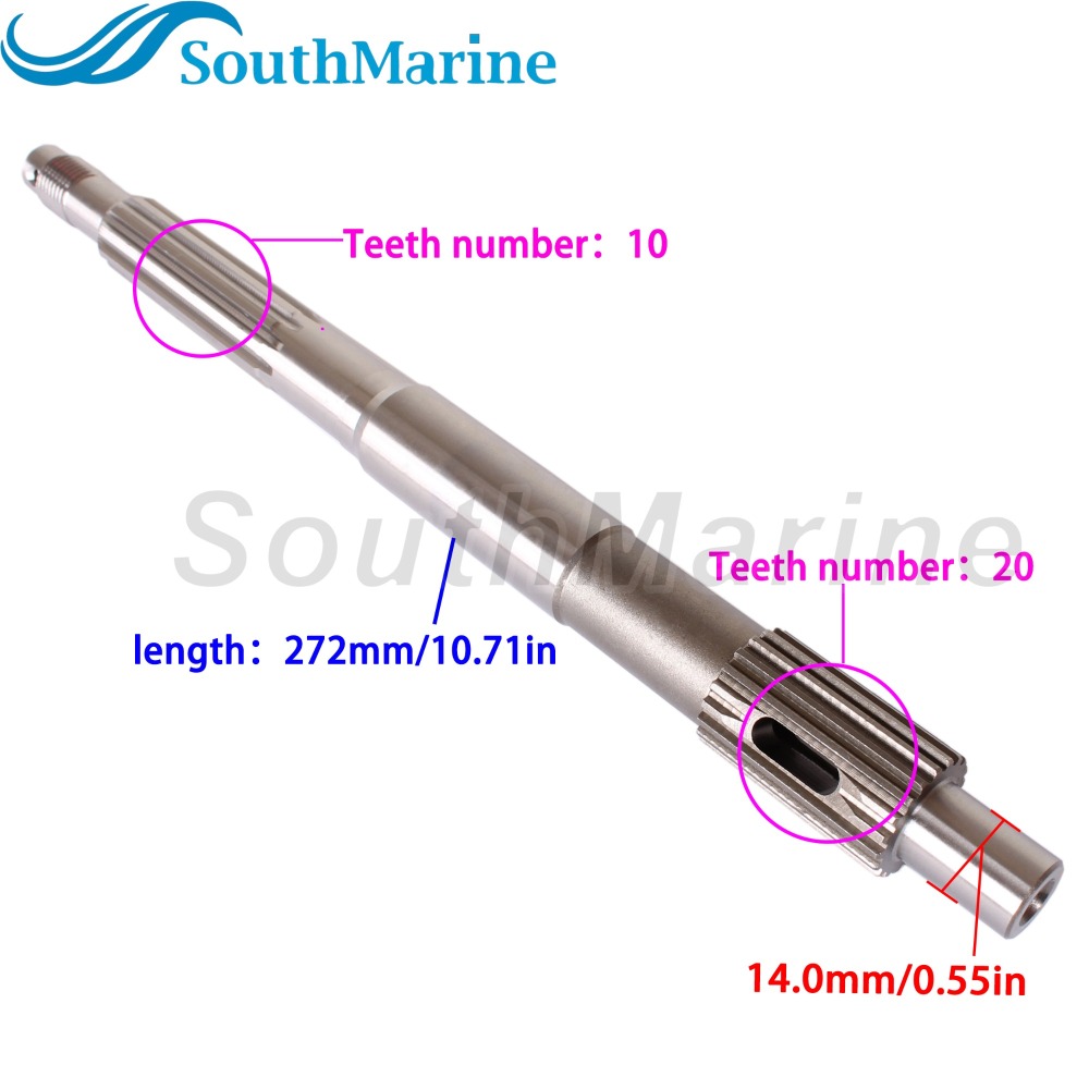 65W-45611-00 Propeller Shaft for Yamaha Outboard Engine 4-Stroke F25D Boat Motor