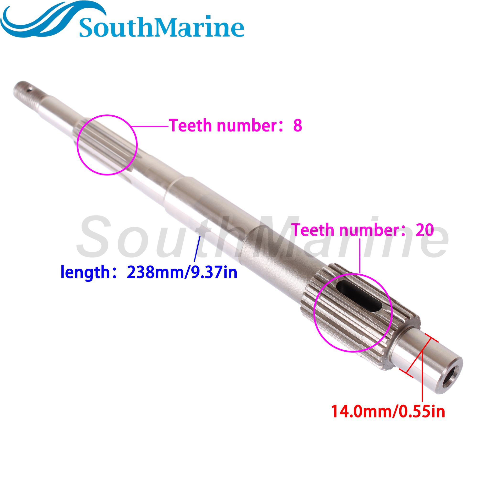 683-45611-00 Propeller Shaft for Yamaha Outboard Engine 15HP Boat Motor