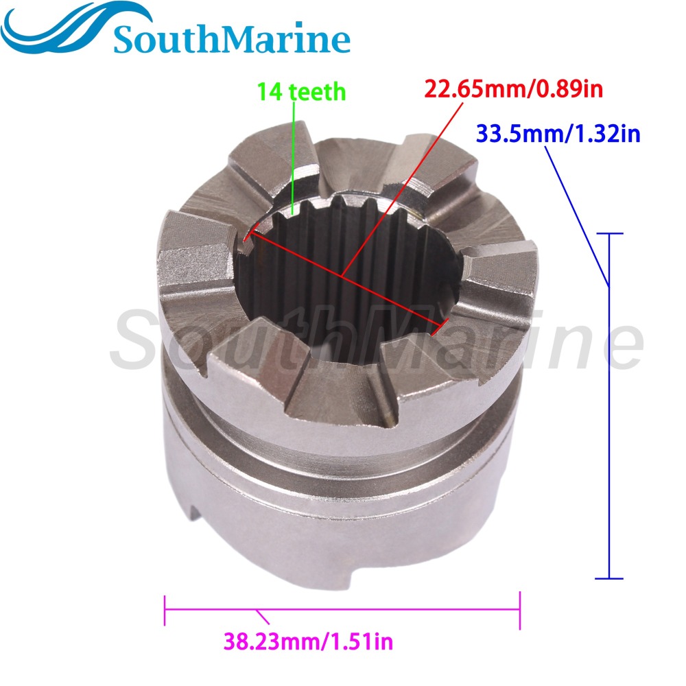Boat Motor 66T-45631-00 Clutch Dog Lower Casing for Yamaha Outboard Engine F30 F40 40HP 40X E40X 2/4-stroke