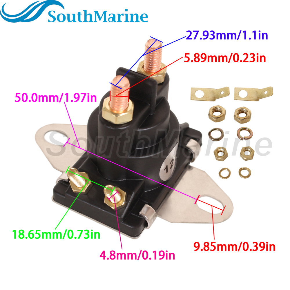 Boat Engine 89-96054T 89-96054 8M0185149 Starter Relay / Solenoid Switch for Mercury Mercruiser Marine 8HP-115HP, fit Sierra 18-5816