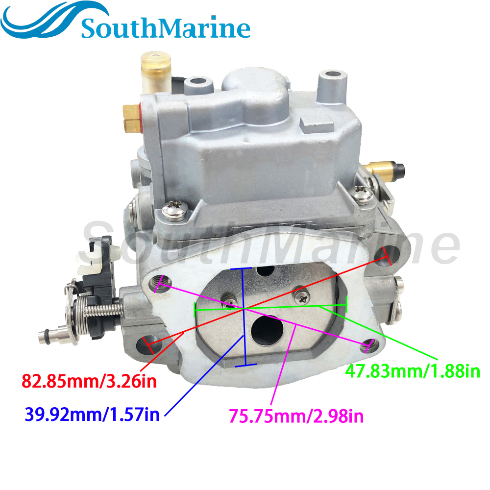 SouthMarine Boat Motor Carbs Carburetor Assy 66T-14301-02 66T-14301-00 66T-14301-01 66T-14301-03 for Yamaha Enduro E40X 40HP 2-Stroke Outboard Motors