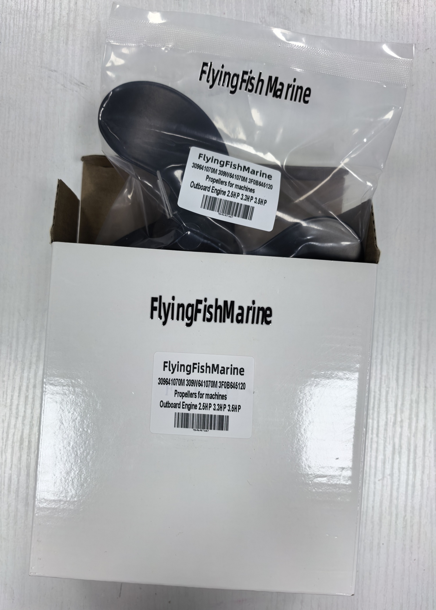 FlyingFishMarine Boat Motor 309641070M 309W641070M 3F0B645120 Propellers for machines, Outboard Engine Prop 2.5HP 3.3HP 3.5HP