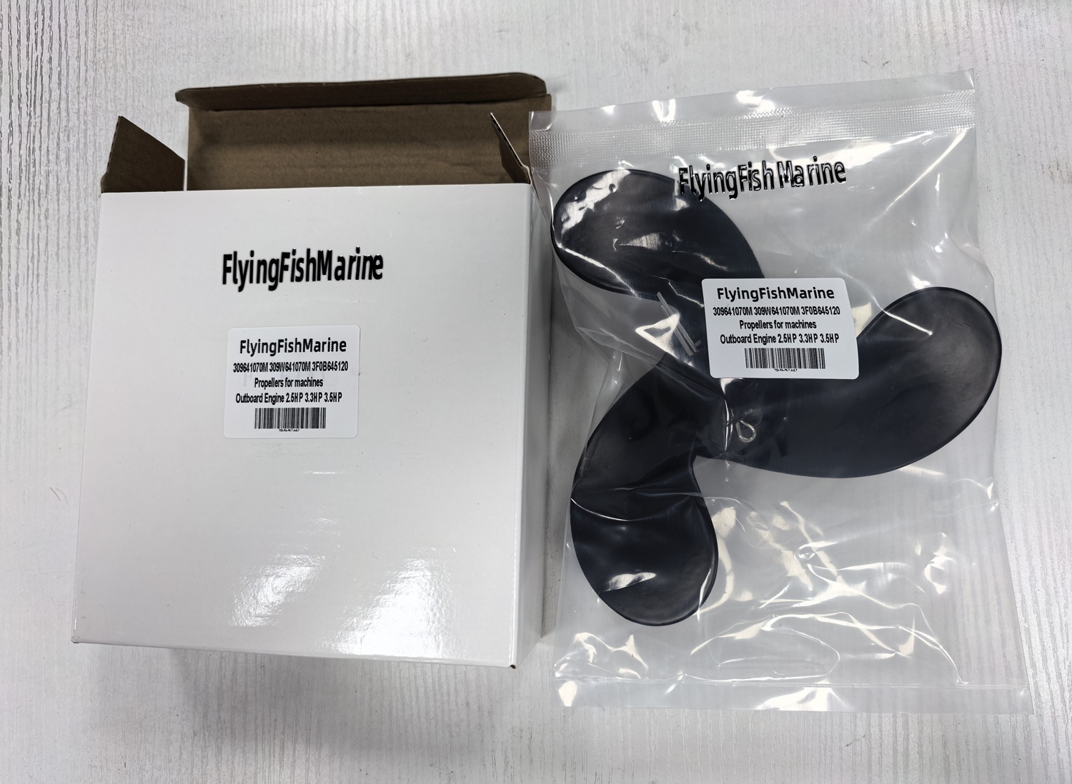 FlyingFishMarine Boat Motor 309641070M 309W641070M 3F0B645120 Propellers for machines, Outboard Engine Prop 2.5HP 3.3HP 3.5HP