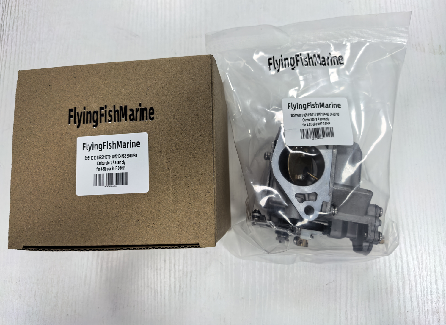 FlyingFishMarine Boat Engine Carbs Carburetors 3303-895110T01 3303-895110T11 3303-8M0104462 1300-8M0167272  for 8HP 9.9HP 4-Stroke Outboard Motor