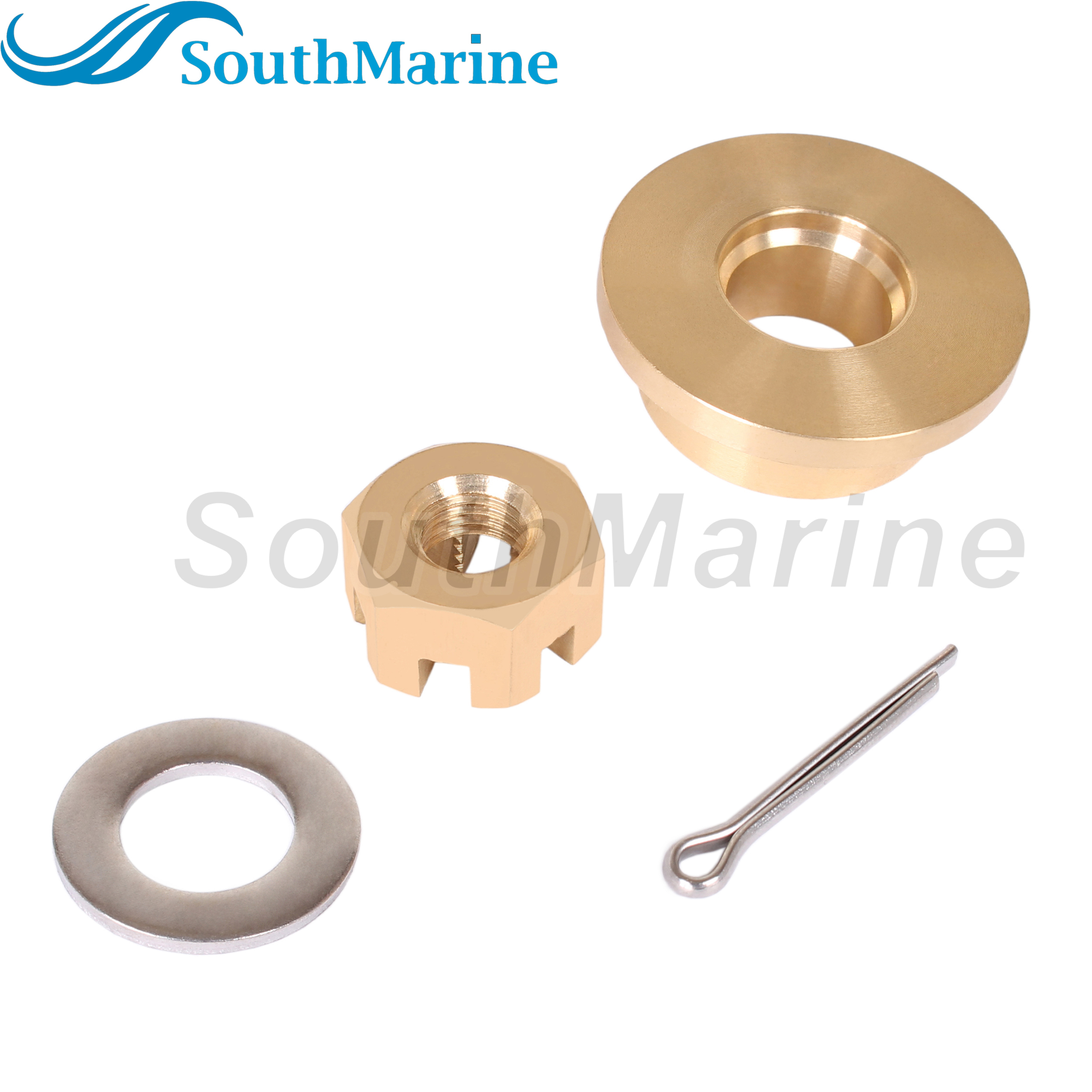 Outboard 90501-ZW9-000 Thrust Washer, 90301-ZV4-000 Nut, 90513-921-000 Spacer for Honda 8HP 9.9HP 15HP 20HP Propeller Hardware