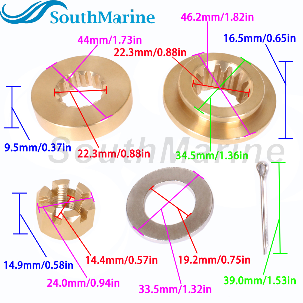 Outboard Motor 90506-ZZ5-C00 90506-ZV5-020 010 Thrust Holder, 58151-ZV5-000 Spacer for Honda 40HP 50HP 60HP Propeller Hardware