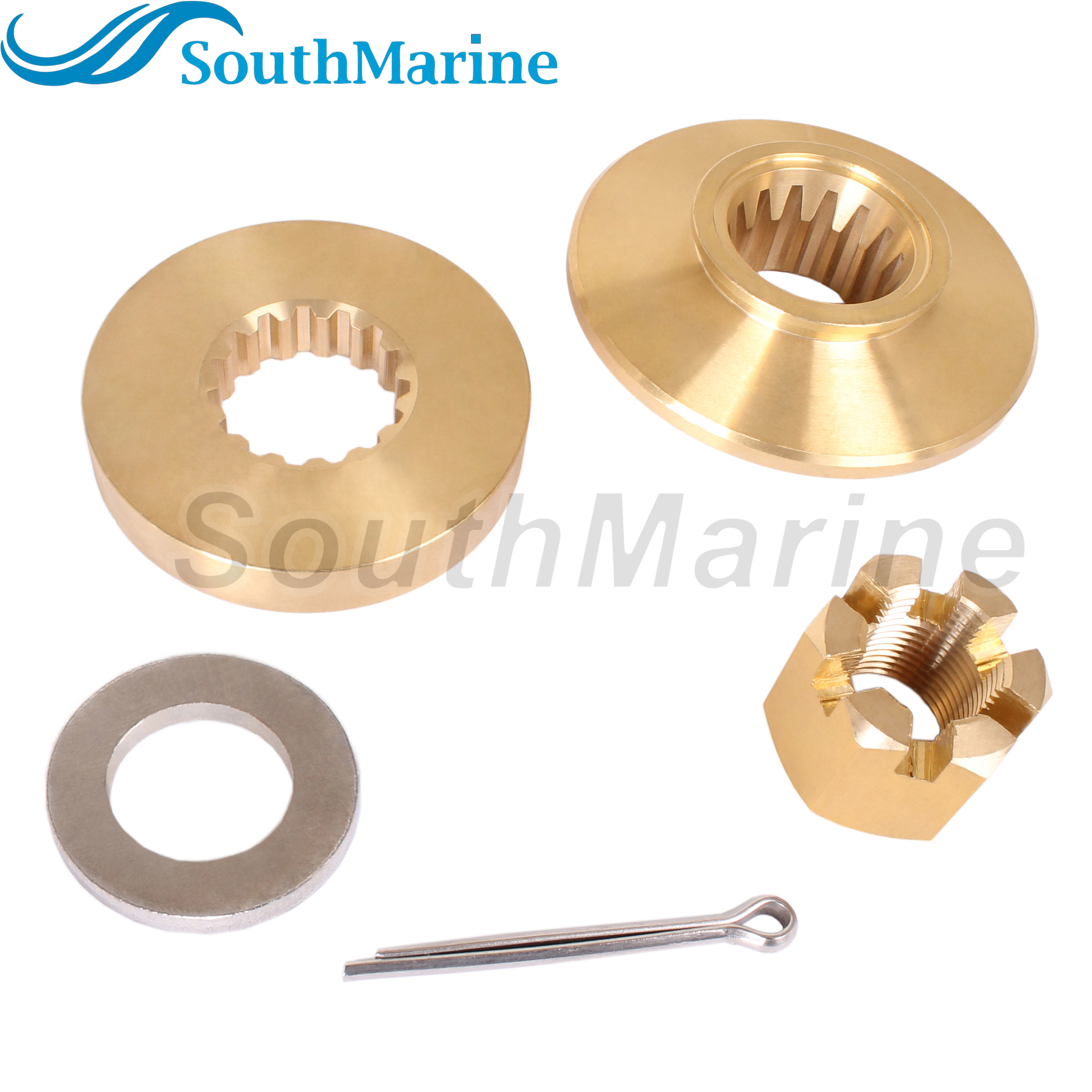 Outboard Motor 57632-87L01 Stopper Propeller Bush / Thrust Washer, 57633-90J02 Spacer, 09141-18005 Prop Nut for Suzuki 70HP-90HP