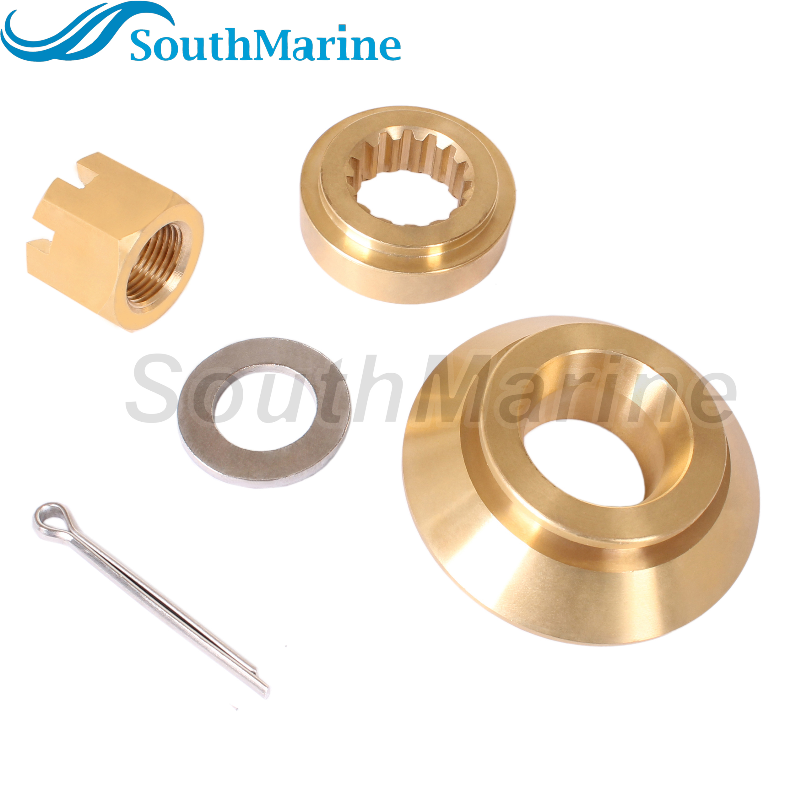 Outboard Motor 57632-93L11 Stopper Propeller Bush 57633-93L00 09160-18028 Spacer  57630-93L00 Prop Nut Kit for Suzuki 150-300HP