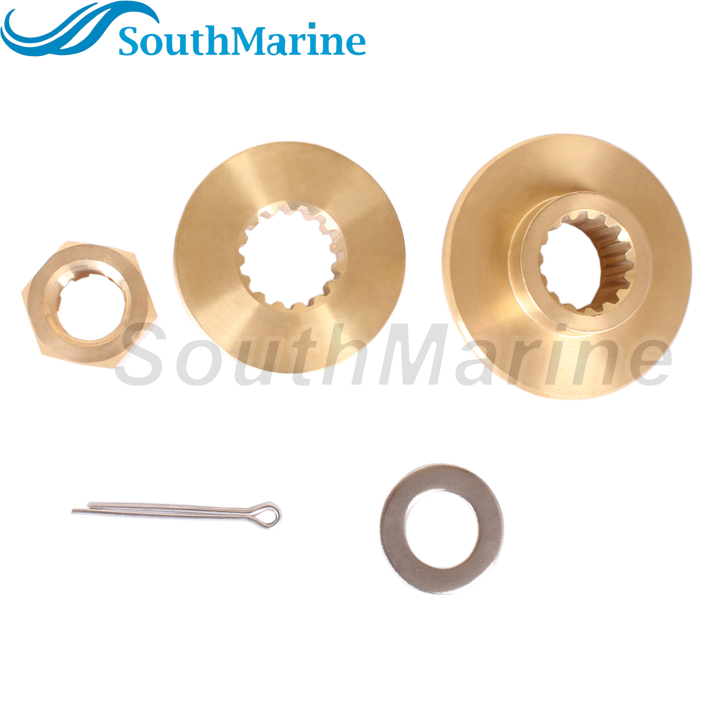 Outboard Motor 57632-87L01 Stopper Propeller Bush / Thrust Washer, 57633-90J02 Spacer, 09141-18005 Prop Nut for Suzuki 70HP-90HP