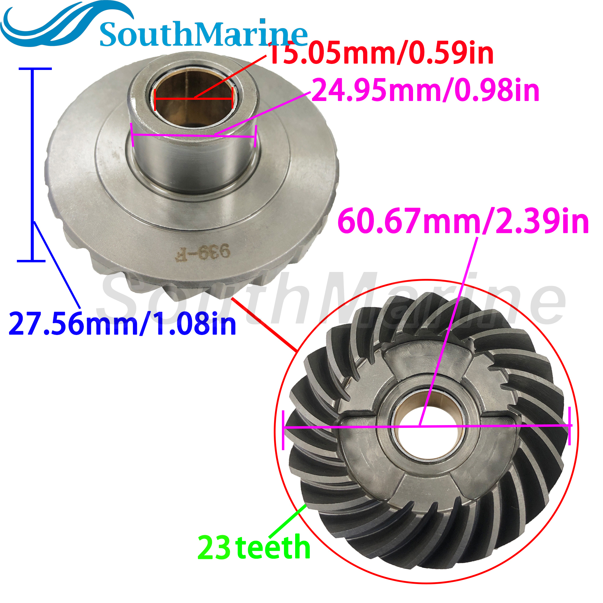 Boat Engine 57311-93901 Pinion & 57510-93902 Forward & 57521-93902 Reverse Gear Set for Suzuki 9.9HP 15HP DT9.9 DT15 DF9.9 DF15