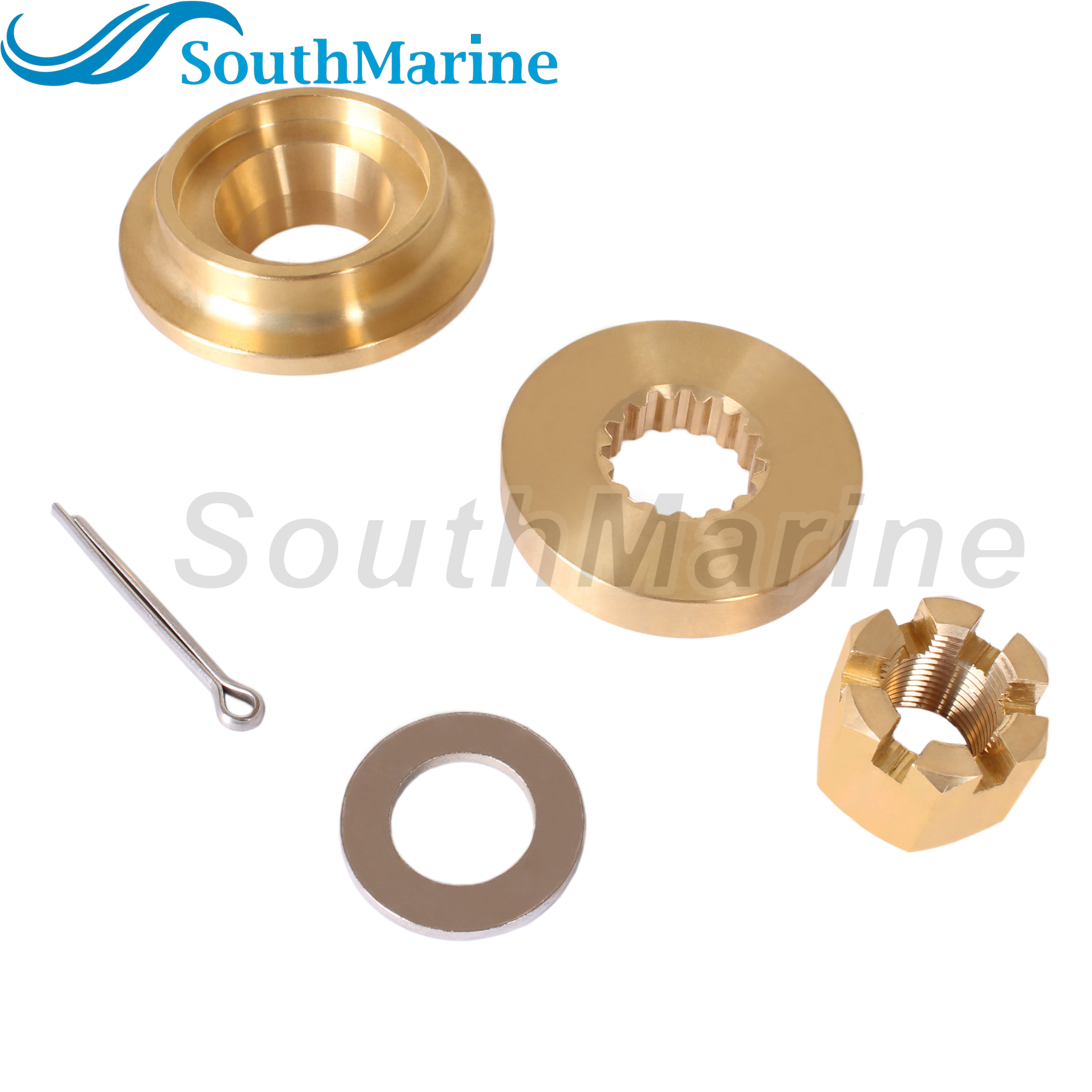 Outboard Motor 57635-92J01 Stopper Propeller Bush / Thrust Washer, 57633-90J02 Spacer, 09141-18005 Nut Kit for Suzuki 90HP-140HP