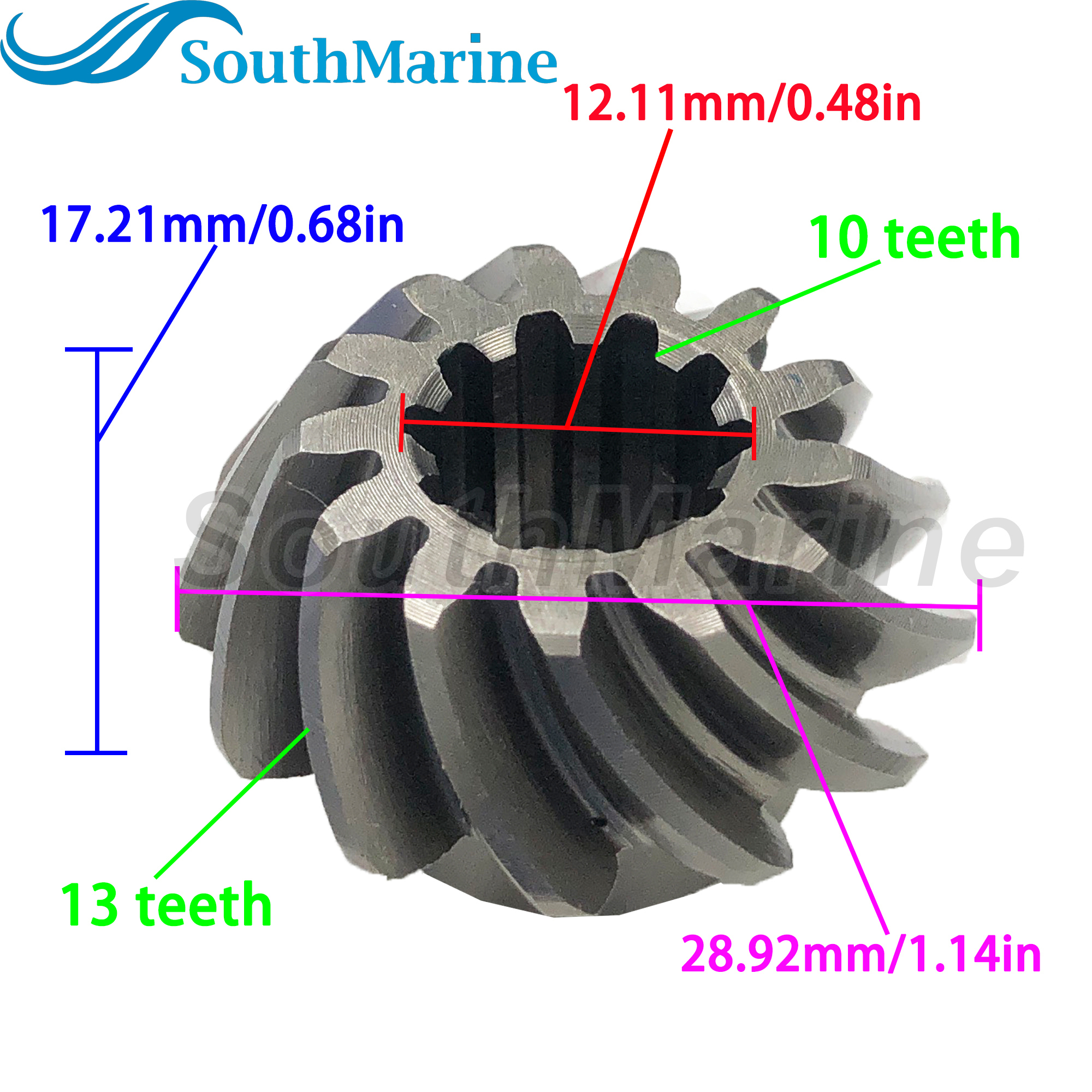 Boat Engine 3B2-64020-0 Pinion & 3B2-64010-0 Forward & 3B2-64030-0 Reverse Bevel Gear Set for Tohatsu Nissan 6HP 8HP 9.8HP