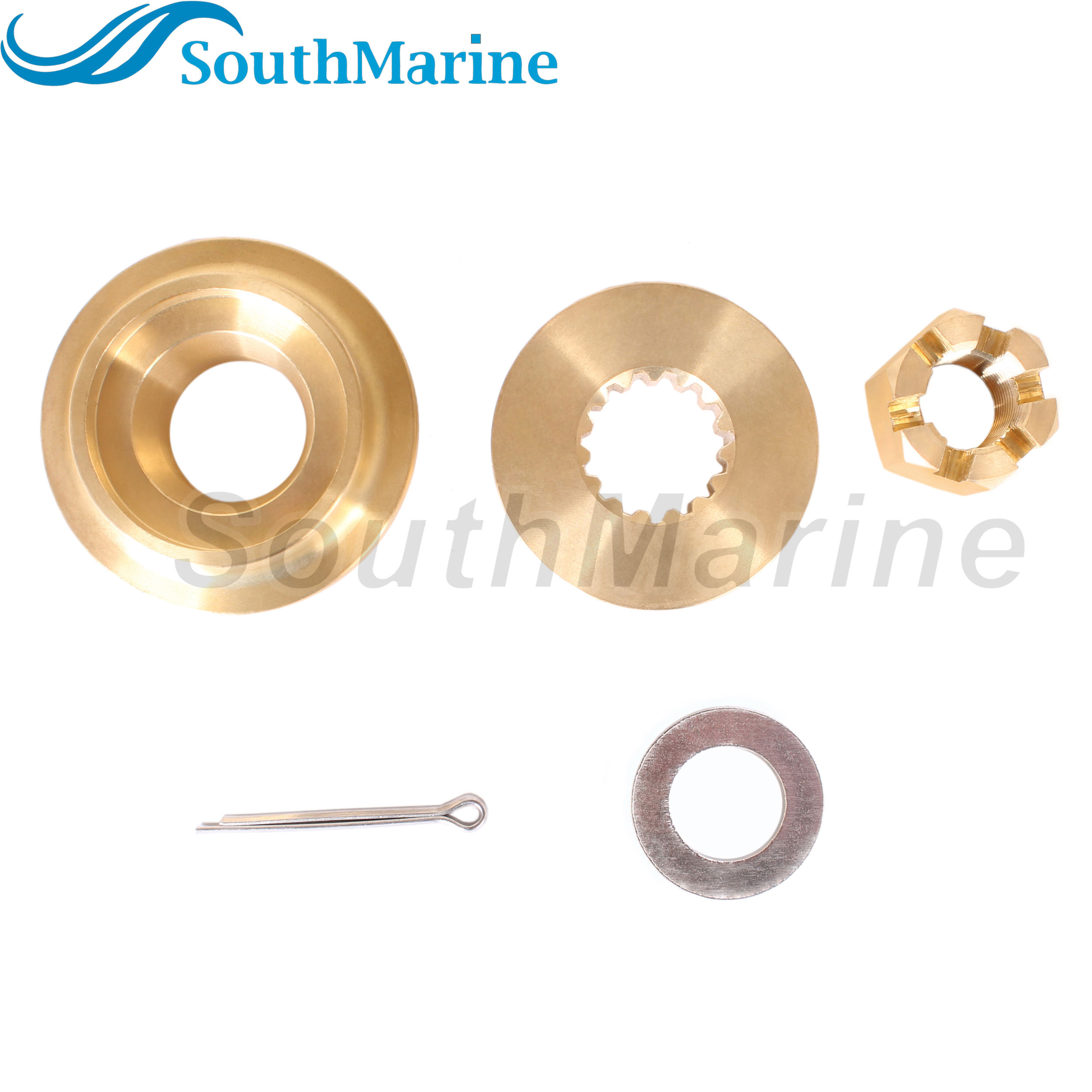 Outboard Motor 57635-92J01 Stopper Propeller Bush / Thrust Washer, 57633-90J02 Spacer, 09141-18005 Nut Kit for Suzuki 90HP-140HP