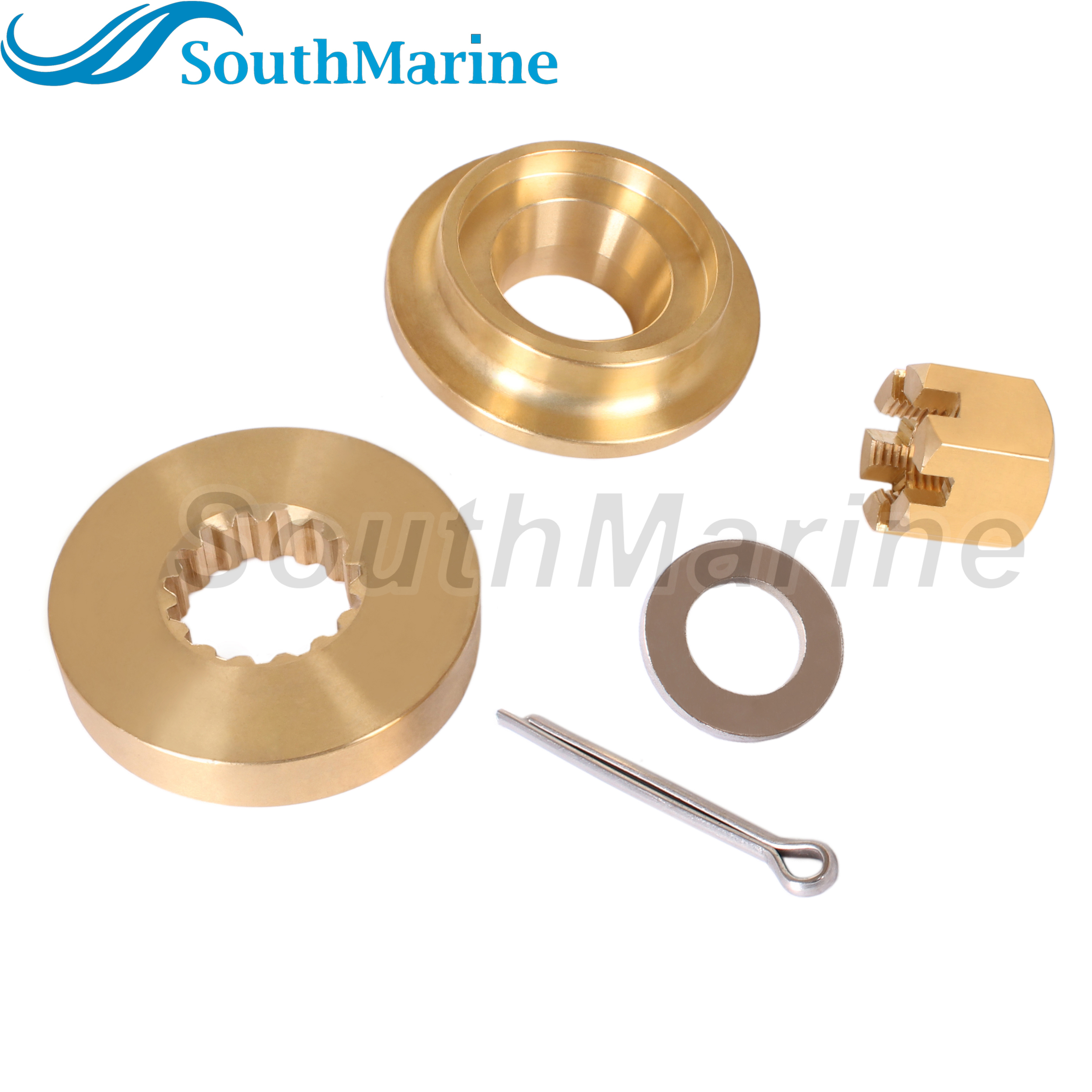 Outboard Motor 57635-92J01 Stopper Propeller Bush / Thrust Washer, 57633-90J02 Spacer, 09141-18005 Nut Kit for Suzuki 90HP-140HP