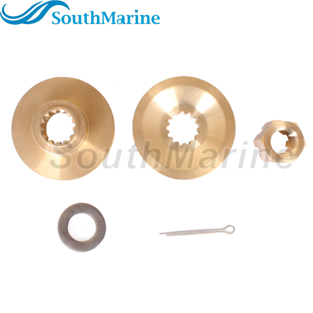 Outboard Motor 57635-95510 Stopper Propeller Bush / Thrust Washer, 57633-94500 Spacer, 09141-18005 Nut Kit for Suzuki 60HP-140HP