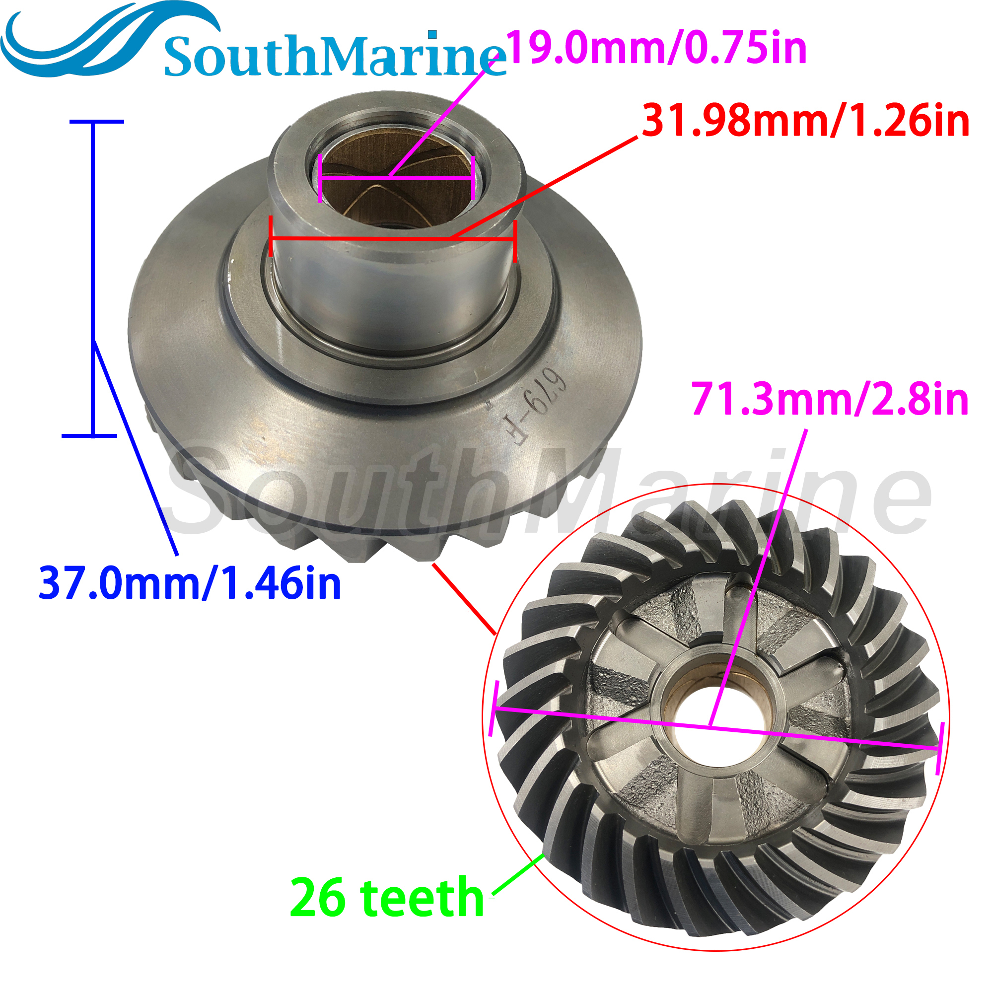 Boat Engine 679-45551-00 Pinion & 679-45560-01 Forward & 679-45571-00 Reverse Gear Set for Yamaha 40HP C40 CV40 K40