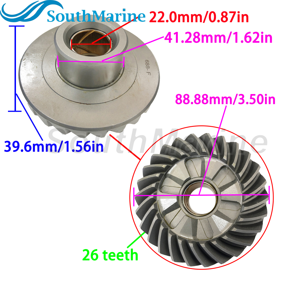 Boat Engine 688-45551-00 Pinion & 688-45560-00 01 Forward & 688-45571-00 01 Reverse Gear Set for Yamaha Parsun 75HP 85HP 90HP