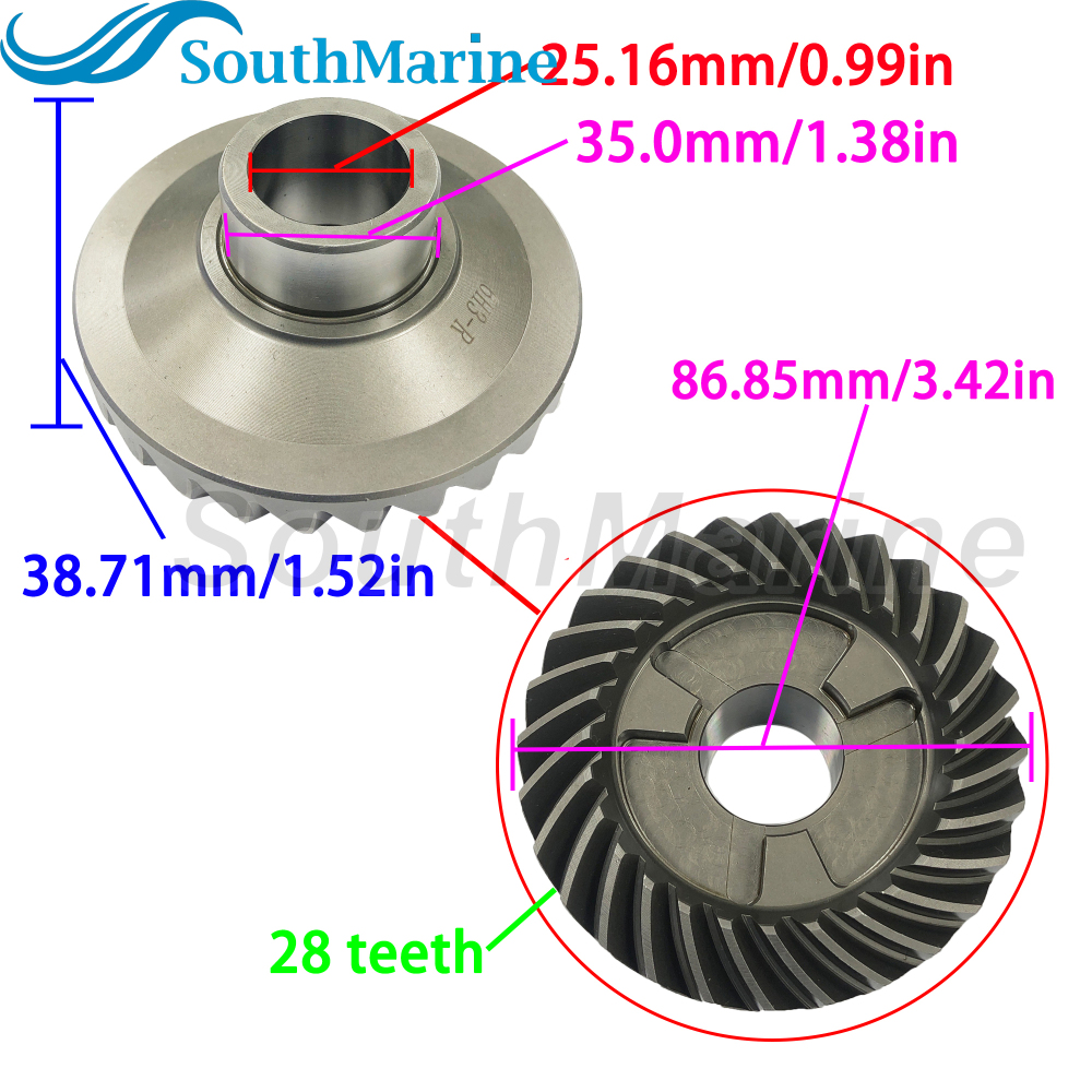 Outboard Engine 6H3 6K5-45551-00 Pinion & 6K5-45560-00 Forward & 6K5-45570-00 6K5-45571-00 Reverse Gear Set for Yamaha Parsun 50HP 60HP 70HP Boat Motor
