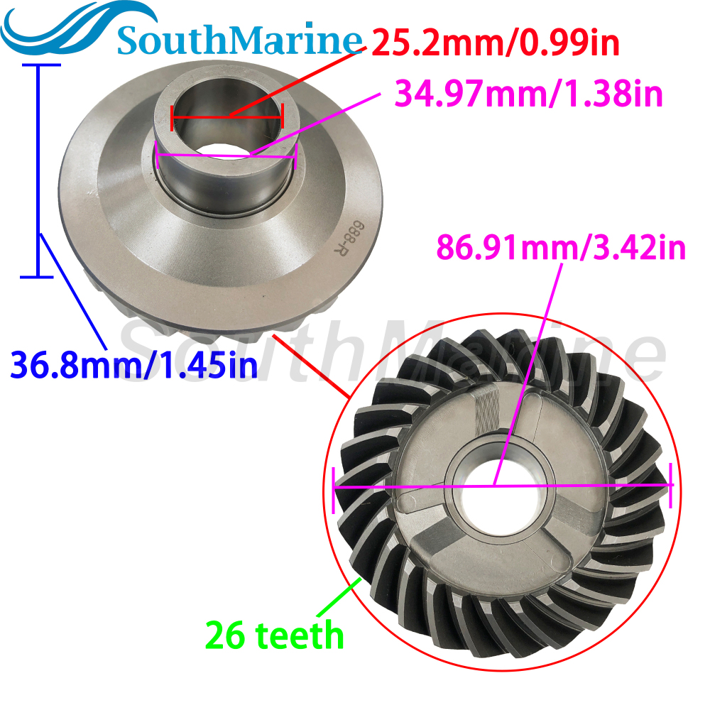 Boat Engine 688-45551-00 Pinion & 688-45560-00 01 Forward & 688-45571-00 01 Reverse Gear Set for Yamaha Parsun 75HP 85HP 90HP