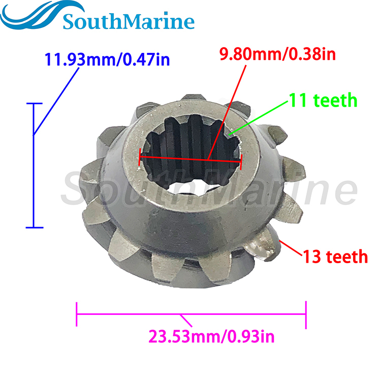 Boat Engine 369-64020-0 Pinion & 369-64010-0 Forward & 369-64030-0 Reverse Bevel Gear Set for Tohatsu Nissan 4HP 5HP 6HP