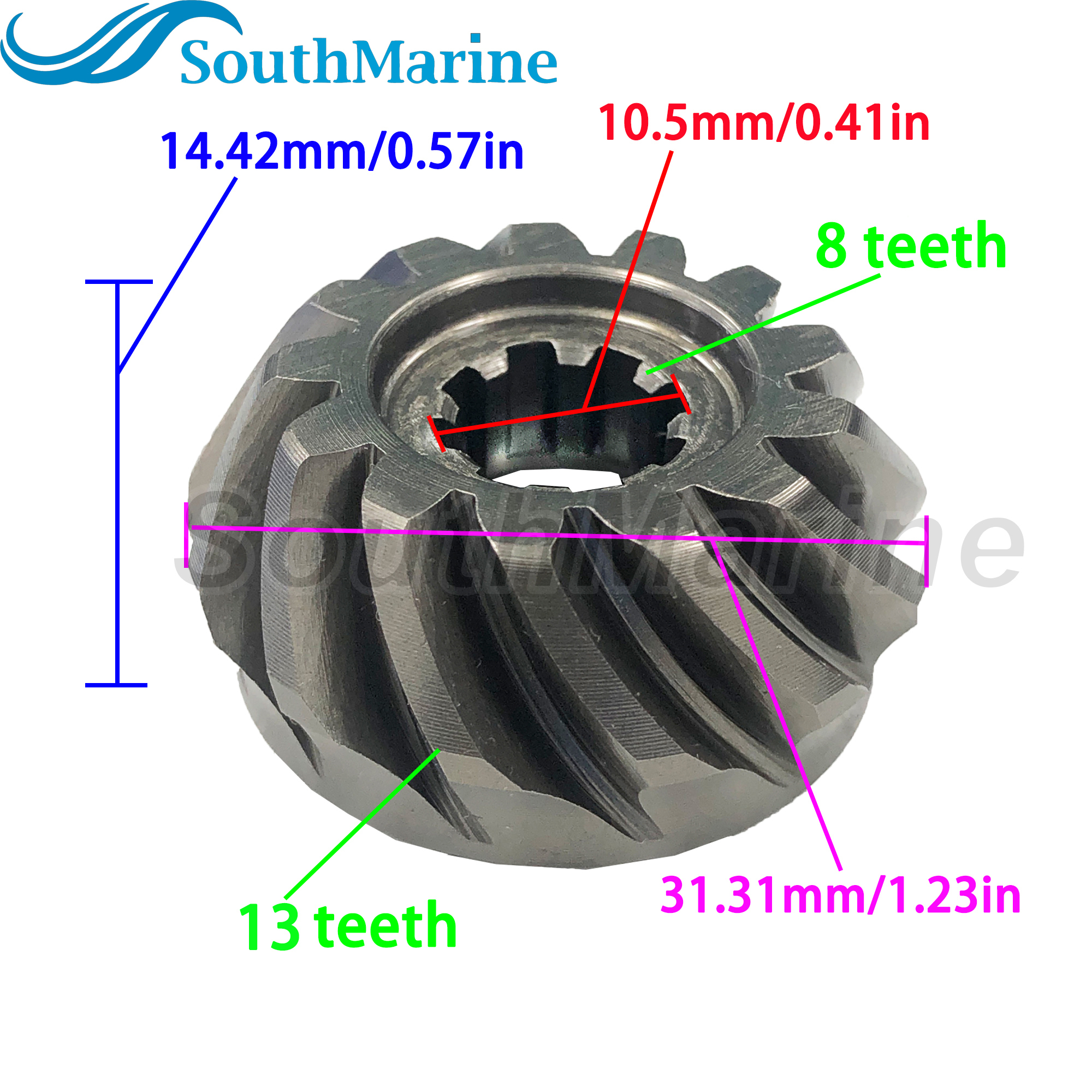 Boat Engine 6E7-45551-00 Pinion & 6E7-45560-00/01 Forward & 6E7-45570/45571-00 Reverse Gear Set for Yamaha 9.9HP 15HP 20HP 6AH