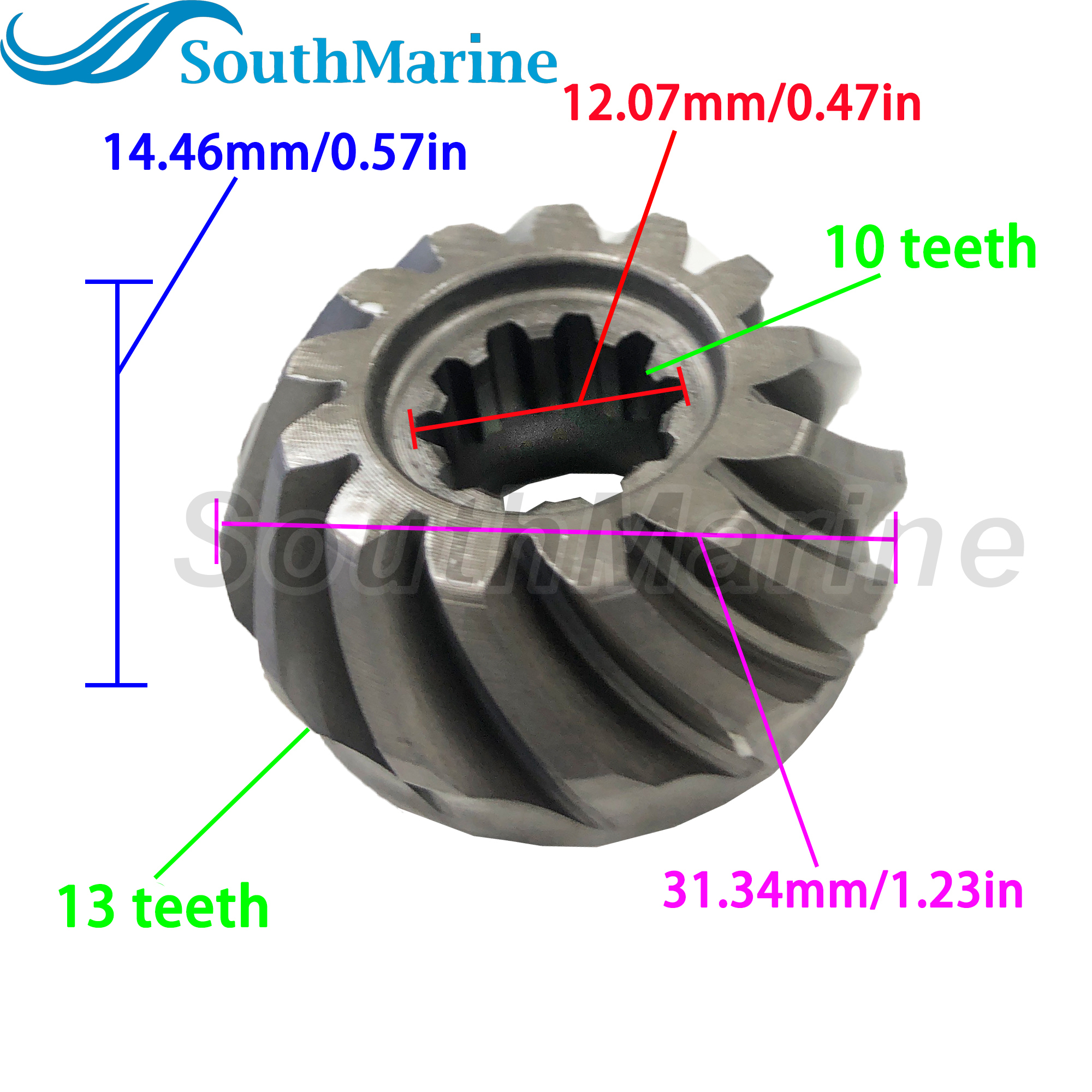 Boat Engine 63V-45551-00 Pinion & 6E7-45560-00/01 Forward & 6E7-45570/45571-00 Reverse Gear Set for Yamaha 9.9HP 15HP 9.9E 15E