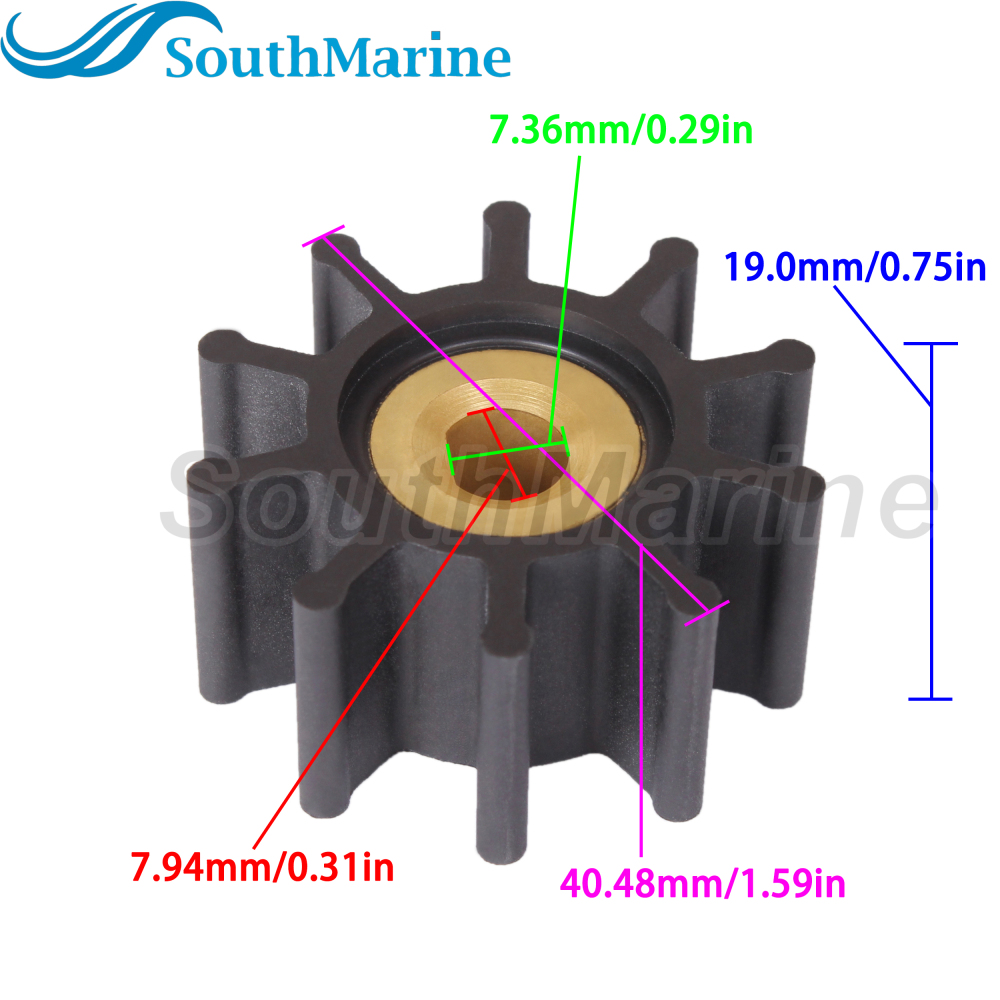 Boat 9200-0023-P 92000023P 0257-0465 02570465 23-6883 9200-0023 Flexible Nitrile Impeller for Jabsco Pump