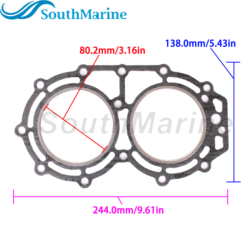 Outboard Motor 11141-94440 94441 94450 94401 18-3810 Cylinder Head Gasket for Suzuki DT40 DT40C 40HP 2-Cyl Outboard Marine