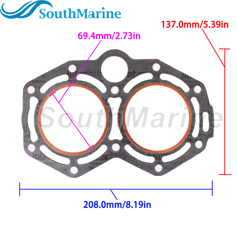 Boat Engine 346-01005-3/2/0 346010053M/2M/0M Cylinder Head Gasket for Tohatsu Nissan  25HP 30HP /812939014 8M0065584 for Mercury