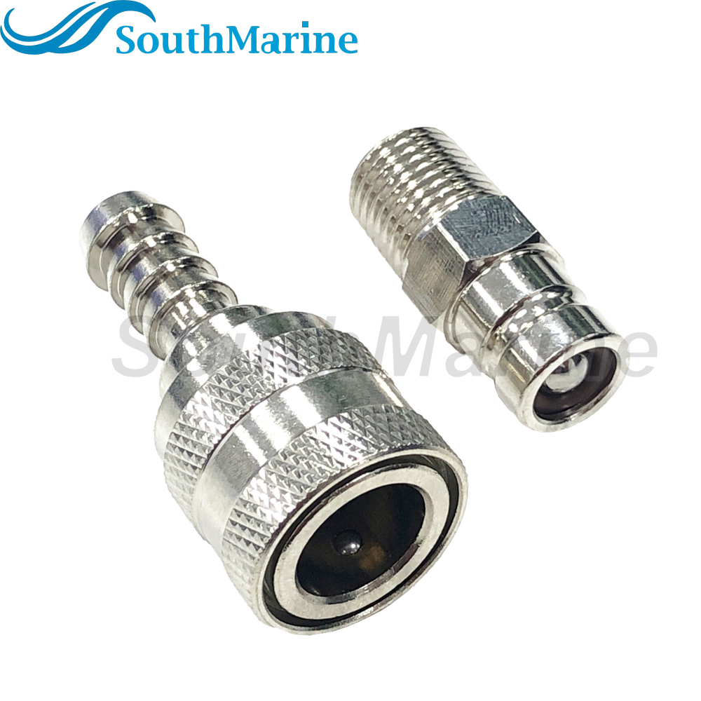 Boat Engine 65750-95500 95501 65740-99100 95500 Fuel Line Connector Fitting for Suzuki 4HP-140HP Tank End, Barb 13mm
