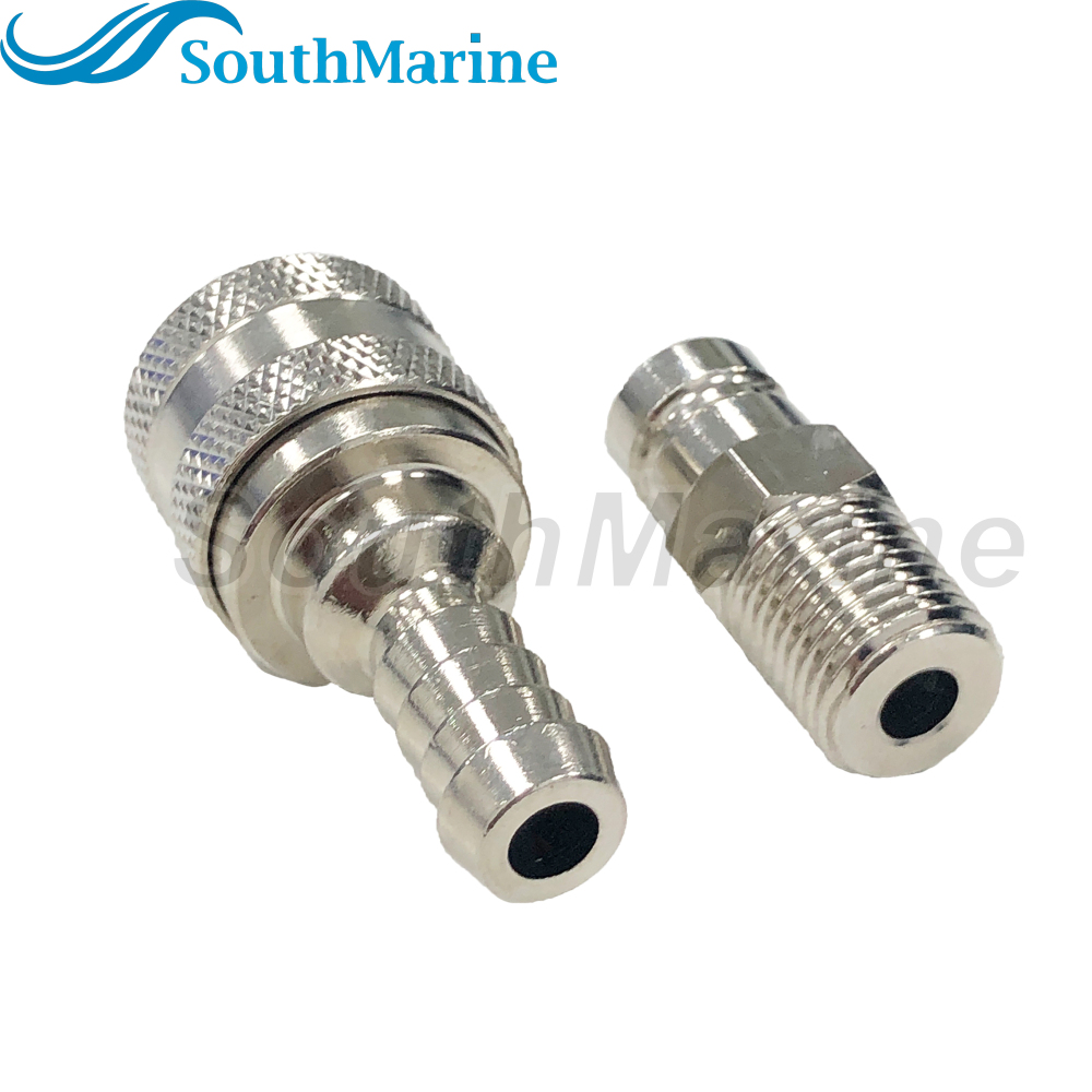 Boat Engine 65750-95500 95501 65740-99100 95500 Fuel Line Connector Fitting for Suzuki 4HP-140HP Tank End, Barb 13mm