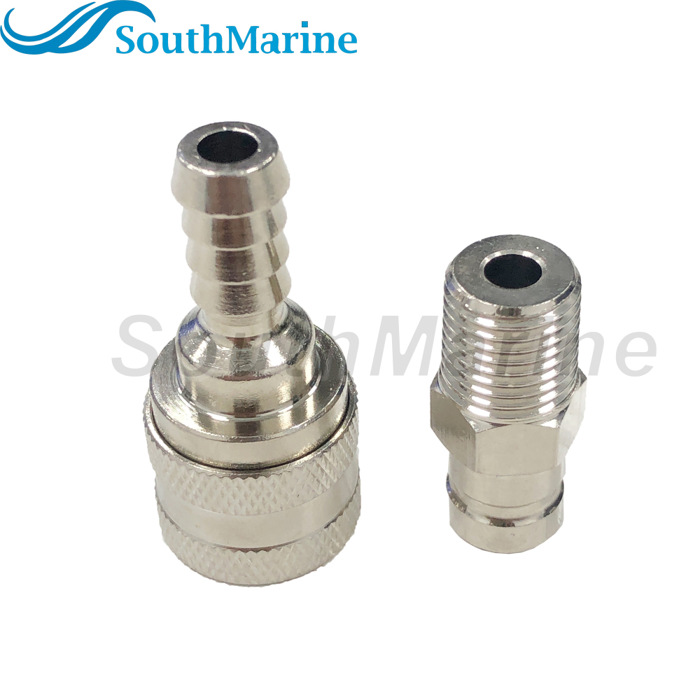 Boat Engine 65750-95500 95501 65740-99100 95500 Fuel Line Connector Fitting for Suzuki 4HP-140HP Tank End, Barb 13mm