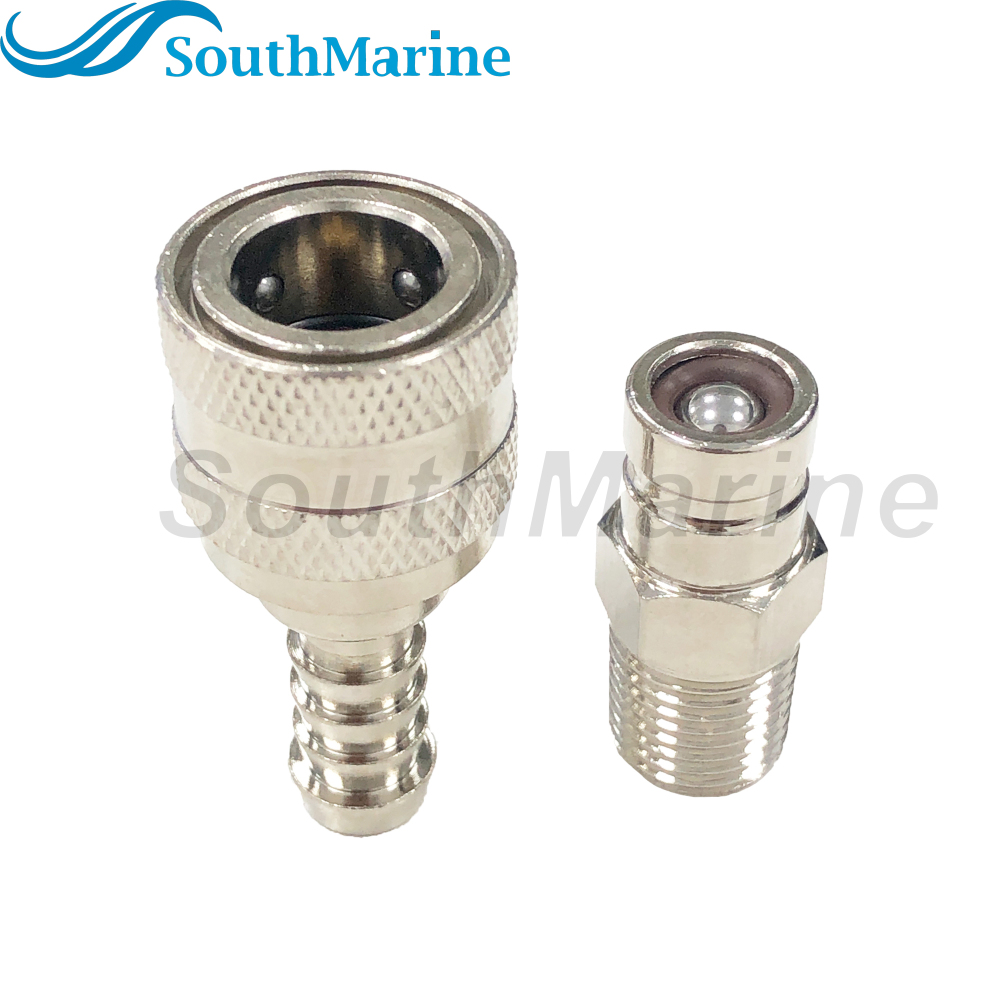 Boat Engine 65750-95500 95501 65740-99100 95500 Fuel Line Connector Fitting for Suzuki 4HP-140HP Tank End, Barb 13mm