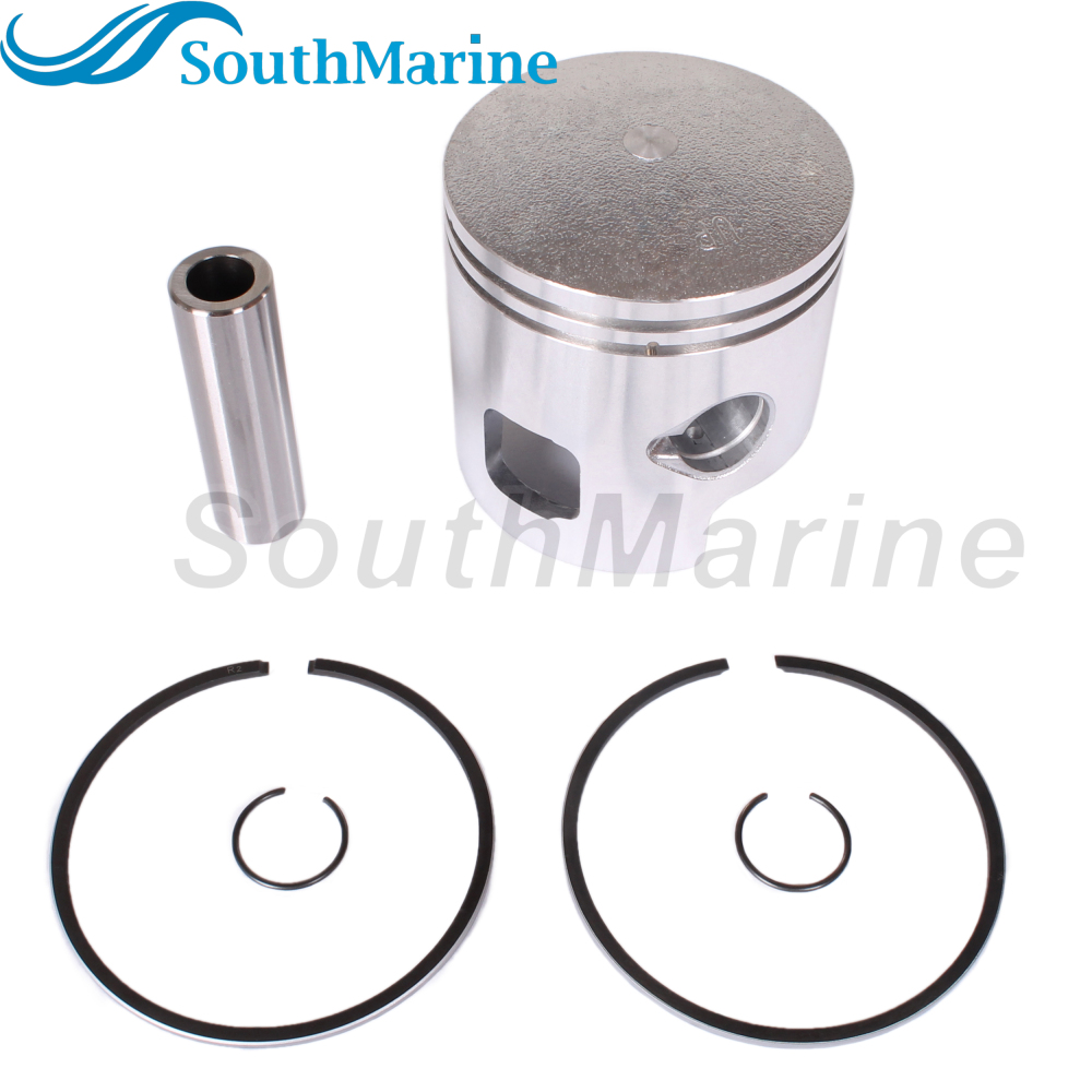Outboard Engine 3C8-00001-0 3C8000010M STD Piston Set & 356000110 346000110 Ring for Tohatsu for Nissan M40D M50D 40HP 50HP Boat Motor / 779-96152 9615T02 for Mercury, 68mm STD