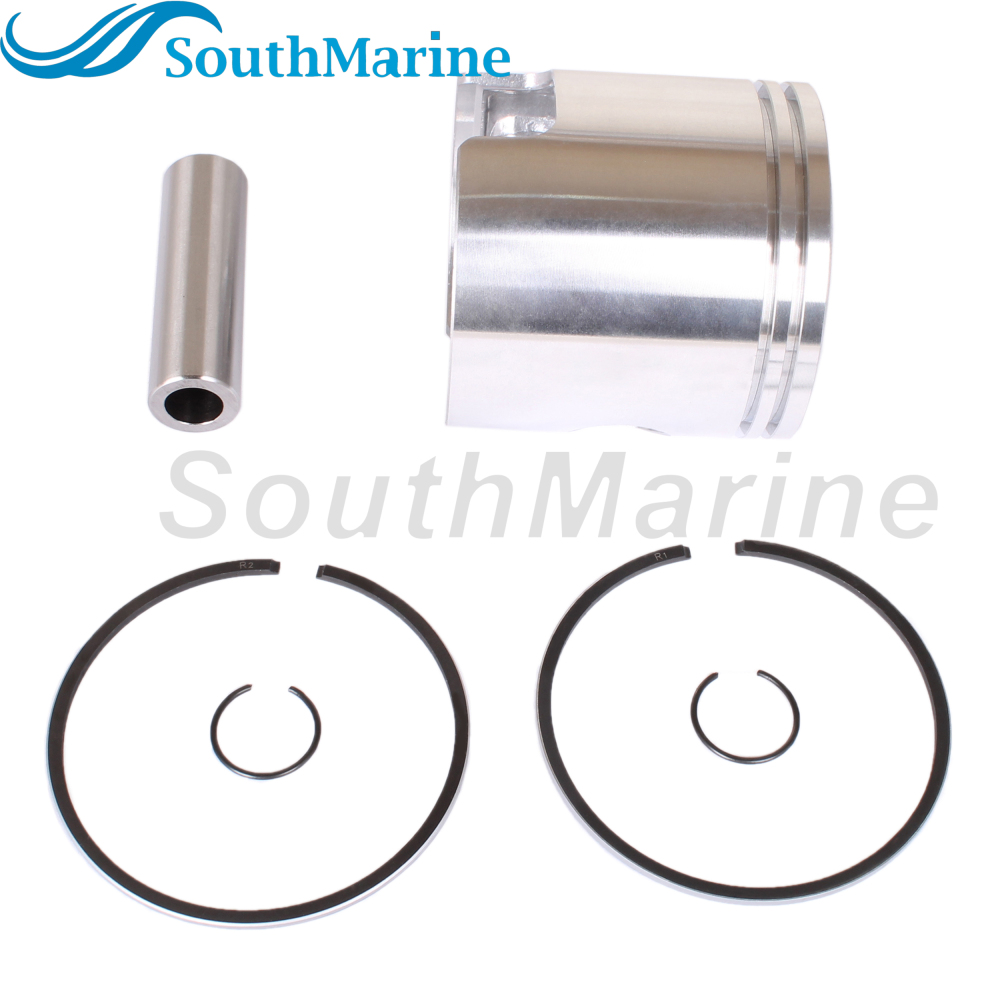 Outboard Engine 3C8-00001-0 3C8000010M STD Piston Set & 356000110 346000110 Ring for Tohatsu for Nissan M40D M50D 40HP 50HP Boat Motor / 779-96152 9615T02 for Mercury, 68mm STD
