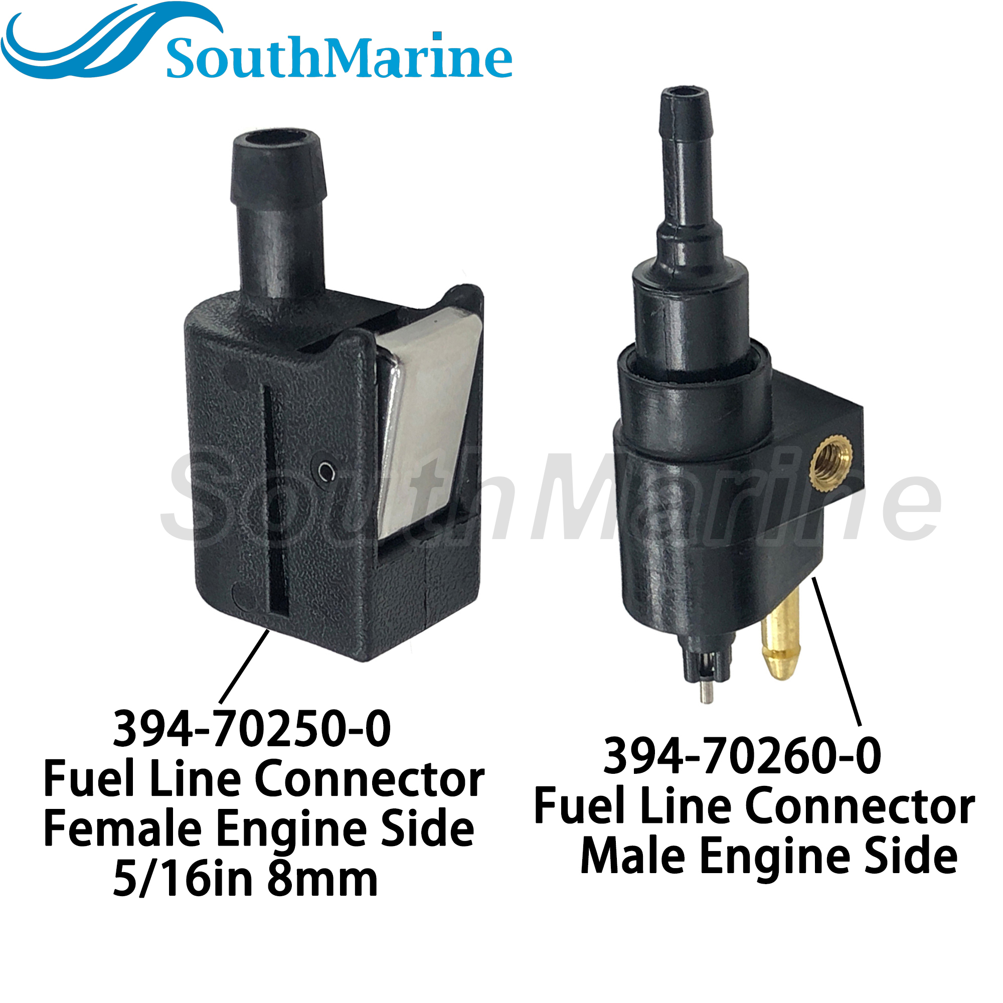 Boat Engine Fuel Line Connector 394-70260-0/1 3GR-70250-0 for Nissan Tohatsu 4HP-30HP / 5040239 5040238 for Evinrude Johnson OMC