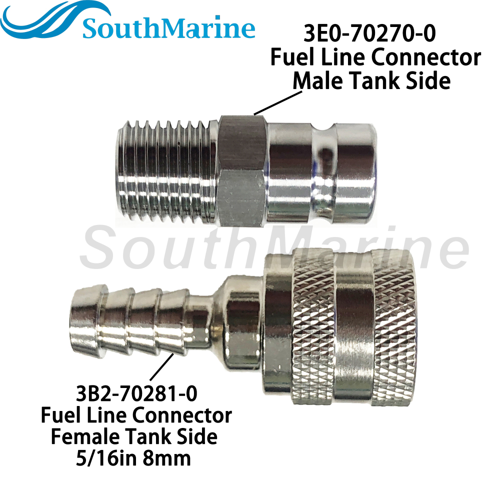 Boat Engine 3B2-70281-0 3E0-70270-0 9999800MA2 5040795 Fuel Line Connector Fitting for Nissan Tohatsu 4HP-140HP
